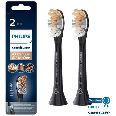 Philips Sonicare tannbørstehoder HX909211 (sort, 2-pakning)