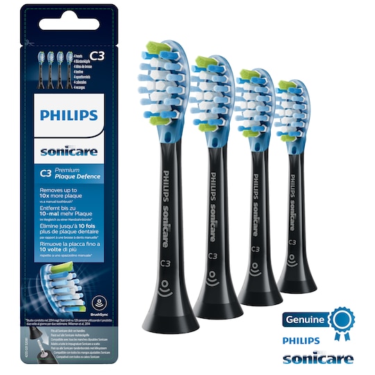 Philips Premium Plaque Defence børstehoder HX9044/33 (sort)