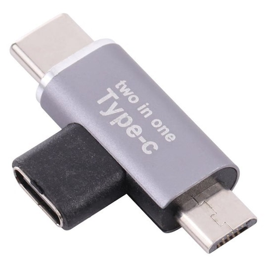 Adapter USB-C-hun tll USB-C-han + Micro-USB-han