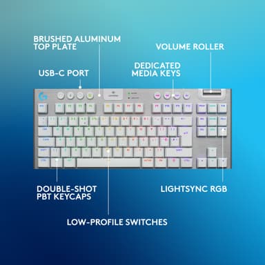 Logitech G915 X Lightspeed TKL Wireless Tactile gamingtastatur (hvit)