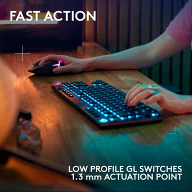Logitech G915 X Lightspeed TKL Wireless Clicky gamingtastatur (sort)