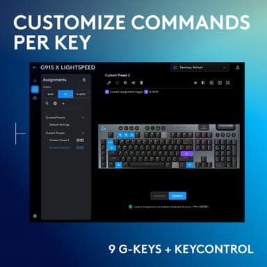 Logitech G915 X Lightspeed Wireless Clicky gamingtastatur (sort)