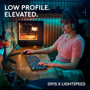 Logitech G915 X Lightspeed Wireless Clicky gamingtastatur (sort)