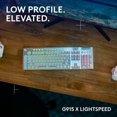 Logitech G915 X Lightspeed Wireless Tactile gamingtastatur (hvit)