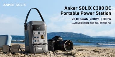 Anker Solix C300x 288 Wh DC bærbar strømstasjon