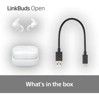 Sony LinkBuds Open helt trådløse in-ear hodetelefoner (hvit)