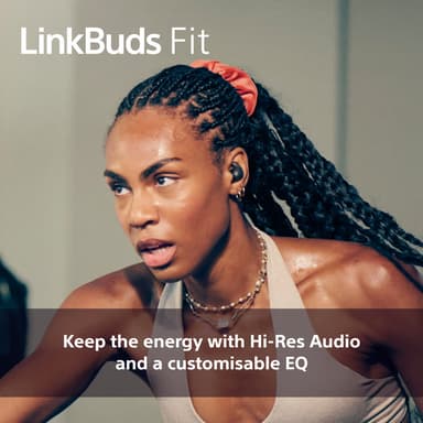 Sony LinkBuds Fit helt trådløse in-ear hodetelefoner (sort)