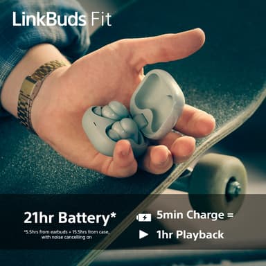 Sony LinkBuds Fit helt trådløse in-ear hodetelefoner (sort)