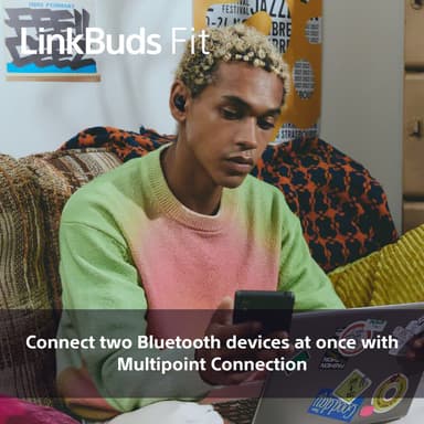 Sony LinkBuds Fit helt trådløse in-ear hodetelefoner (sort)