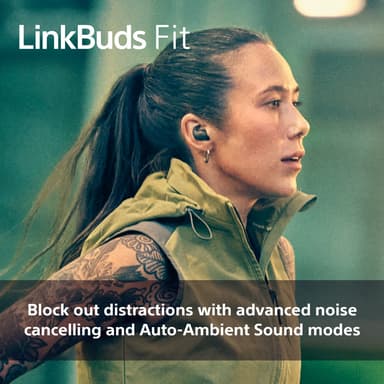 Sony LinkBuds Fit helt trådløse in-ear hodetelefoner (hvit)