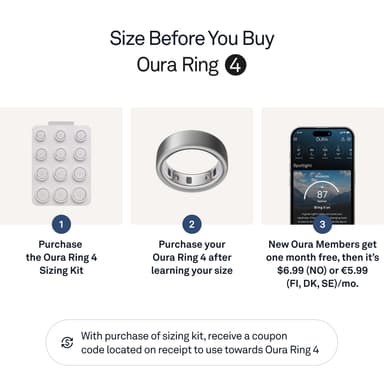 Oura Ring smarttring 4 størrelse 4 (Brushed Silver)