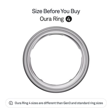 Oura Ring smarttring 4 størrelse 4 (Brushed Silver)