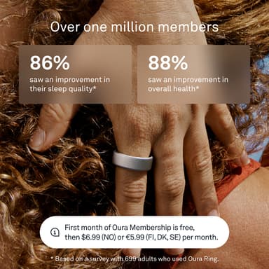 Oura Ring smarttring 4 størrelse 4 (Brushed Silver)