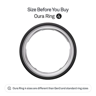 Oura Ring smarttring 4 størrelse 9 (Black)