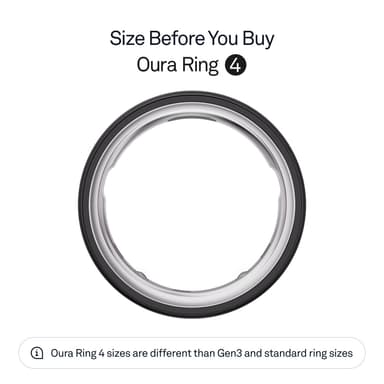 Oura Ring smarttring 4 størrelse 15 (Stealth)