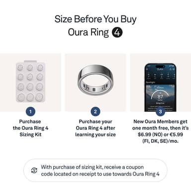 Oura Ring smarttring 4 størrelse 9 (Silver)