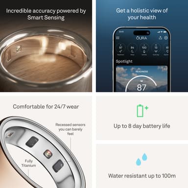 Oura Ring smarttring 4 størrelse 12 (Rose Gold)