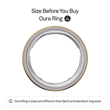 Oura Ring smarttring 4 størrelse 8 (Gold)