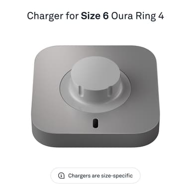 Oura Ring 4 lader (størrelse 6)