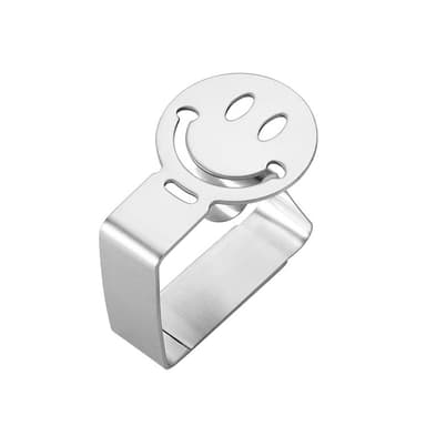 Tøyklemmer - 4 stk Smiley ansikt