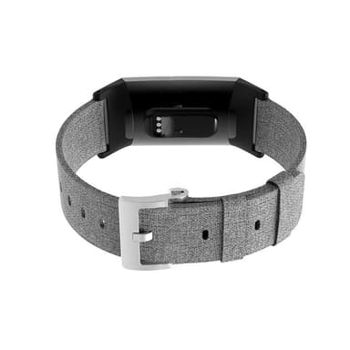 Canvas Nylon klokkerem for Fitbit Charge 3 Grå