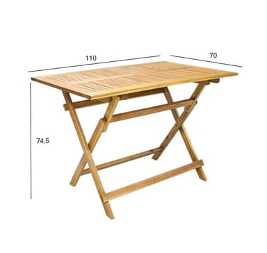 Bord FINLAY 110x70xH74,5cm, akasie