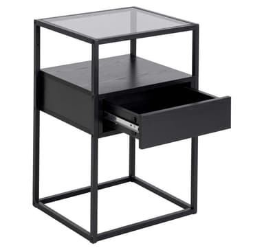 Nattbord RANDOLF 40x35xH60cm, sort