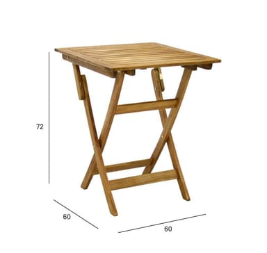Bord FINLAY 60x60xH72cm, akasie