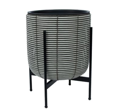 Plantekasse FLETT med stativ 38x38xH49cm, grå