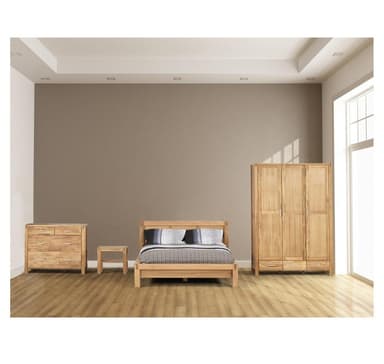 Nattbord CHICAGO NEW, 50x40xH45cm, med hylle, tre: eikefiner, farge: naturlig