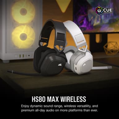 Corsair HS80 Max trådløst gamingheadset (grå)