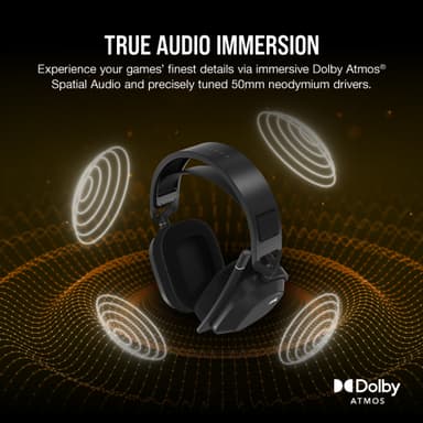 Corsair HS80 Max trådløst gamingheadset (grå)