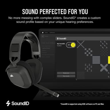 Corsair HS80 Max trådløst gamingheadset (grå)
