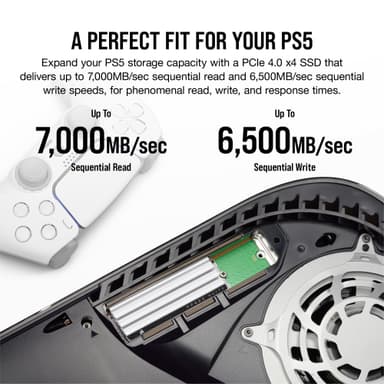 Corsair MP600 ELITE SSD oppgraderingsmodul for PS5 (2TB)