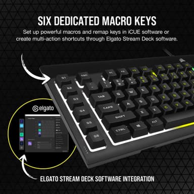 Corsair K55 RGB PRO gamingtastatur (nordisk oppsett)