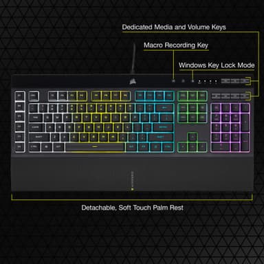 Corsair K55 RGB PRO gamingtastatur (nordisk oppsett)