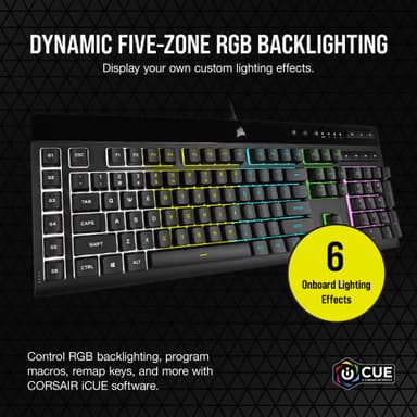 Corsair K55 RGB PRO gamingtastatur (nordisk oppsett)