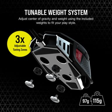 Corsair M65 RGB Ultra Tunable gamingmus (sort)