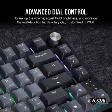 Corsair K65 Plus gamingtastatur (sort, grå)