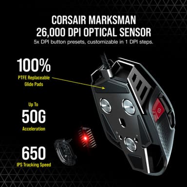 Corsair M65 RGB Ultra Tunable gamingmus (sort)