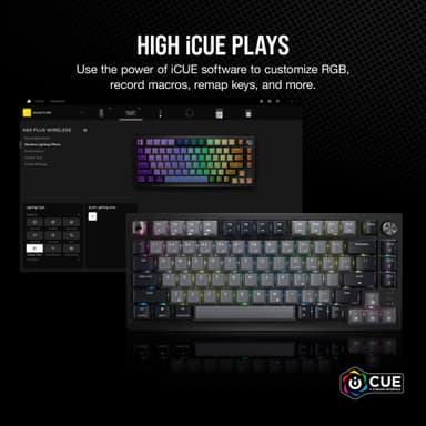 Corsair K65 Plus gamingtastatur (sort, grå)