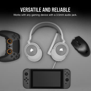 Corsair HS55 stereo gaming headset (hvit)