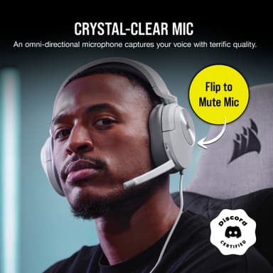 Corsair HS55 stereo gaming headset (hvit)