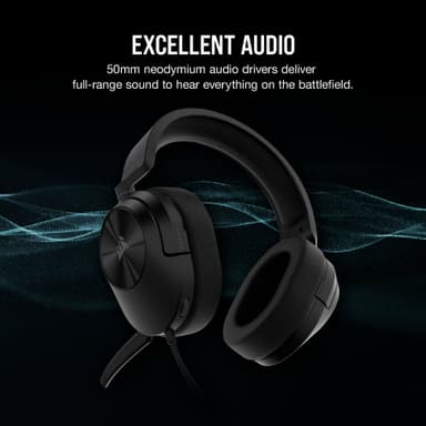 Corsair HS55 stereo gaming headset (sort)