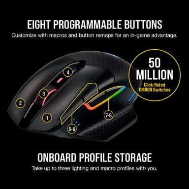 Corsair Dark Core Pro RGB trådløs gamingmus