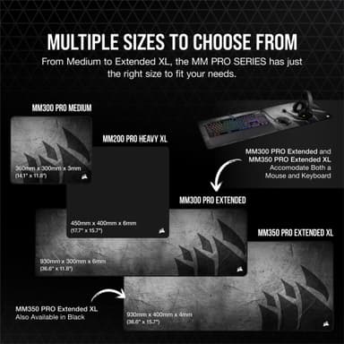 Corsair MM200 Pro musematte til gaming (XL)