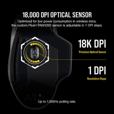 Corsair Dark Core Pro RGB trådløs gamingmus