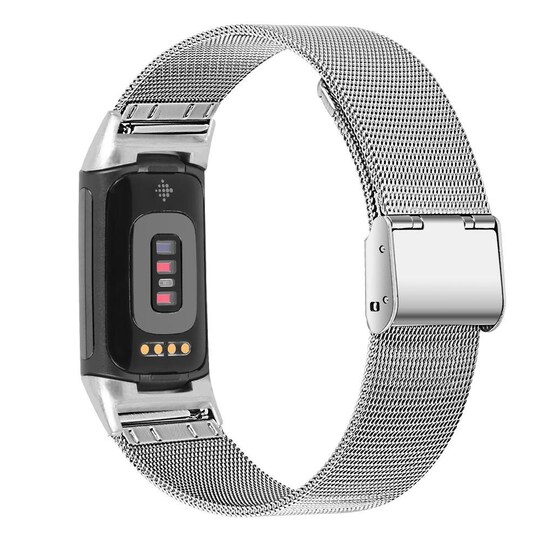 Fitbit Charge 5 armbånd i rustfritt stål Sølv
