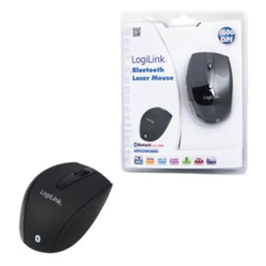Logilink Maus Laser Bluetooth med 5 Tasten trådløs, Svart, Bluetooth Laser Mouse