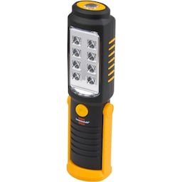 brennenstuhl Bærbart inspeksjons-LED-lys med 8 + 1 lyssterke SMD-LED (batteridrevet, brennetid maks. 10 timer, roterbar krok, magnet)